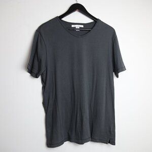 Kenneth Cole New York Men's V-neck Short Sleeve Black Shirt Size Medium